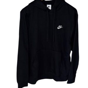 Nike Black sweatshirt hoodie  with Swoosh Logo embroidered men’s medium NEW